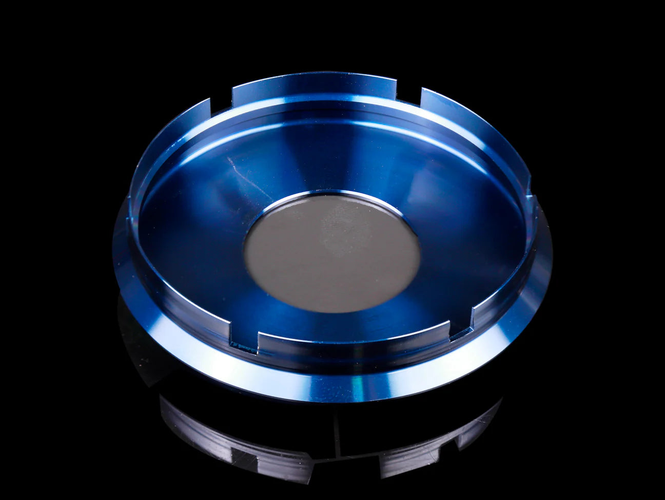 Advan 73mm Full Flat Centercap - Black/ Blue Anodized